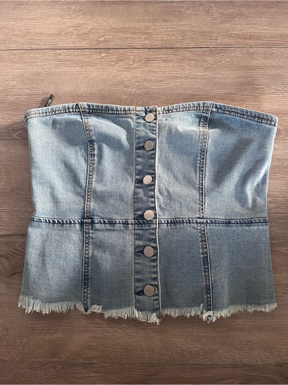 Forever 21 Light Blue corset top